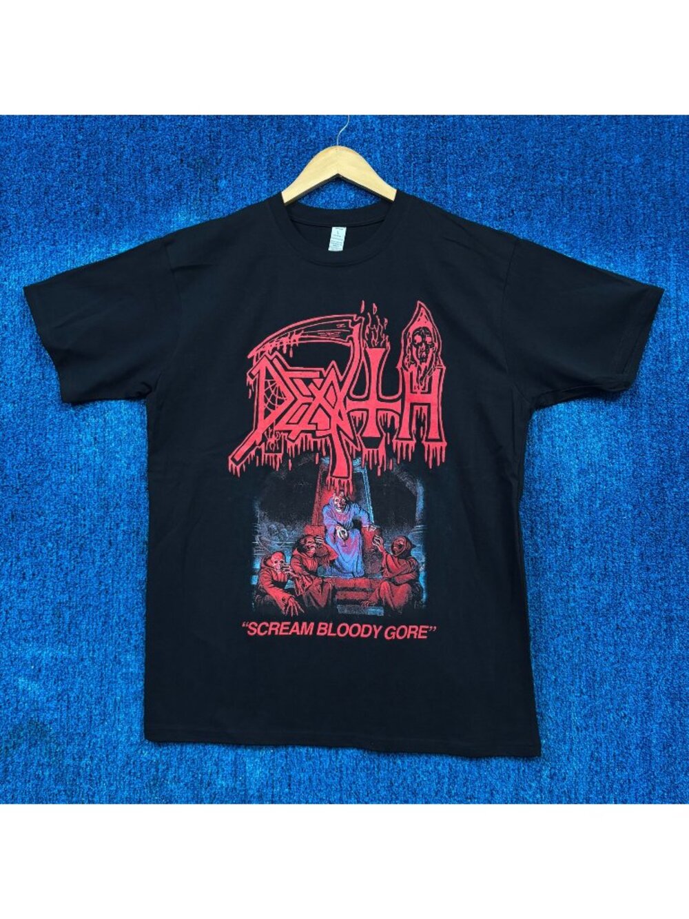 Death Scream Bloody Gore Album Cover Death Metal Baggy Tee L